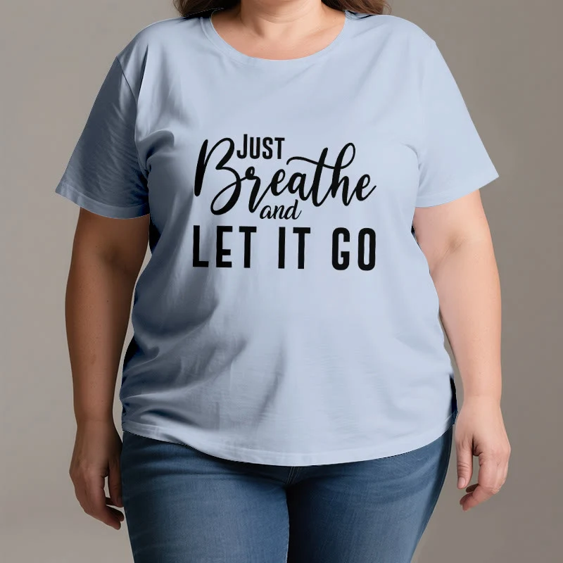 Olivenorma "JUST BREATHE AND LET IT GO" Spirituelles T-Shirt