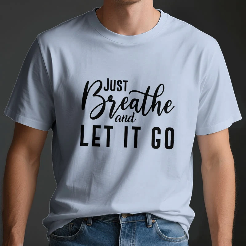 Olivenorma "JUST BREATHE AND LET IT GO" Spirituelles T-Shirt