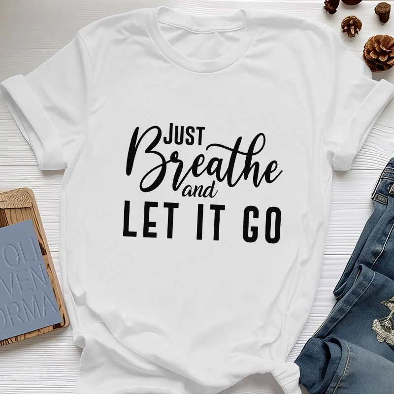 Olivenorma "JUST BREATHE AND LET IT GO" Spirituelles T-Shirt