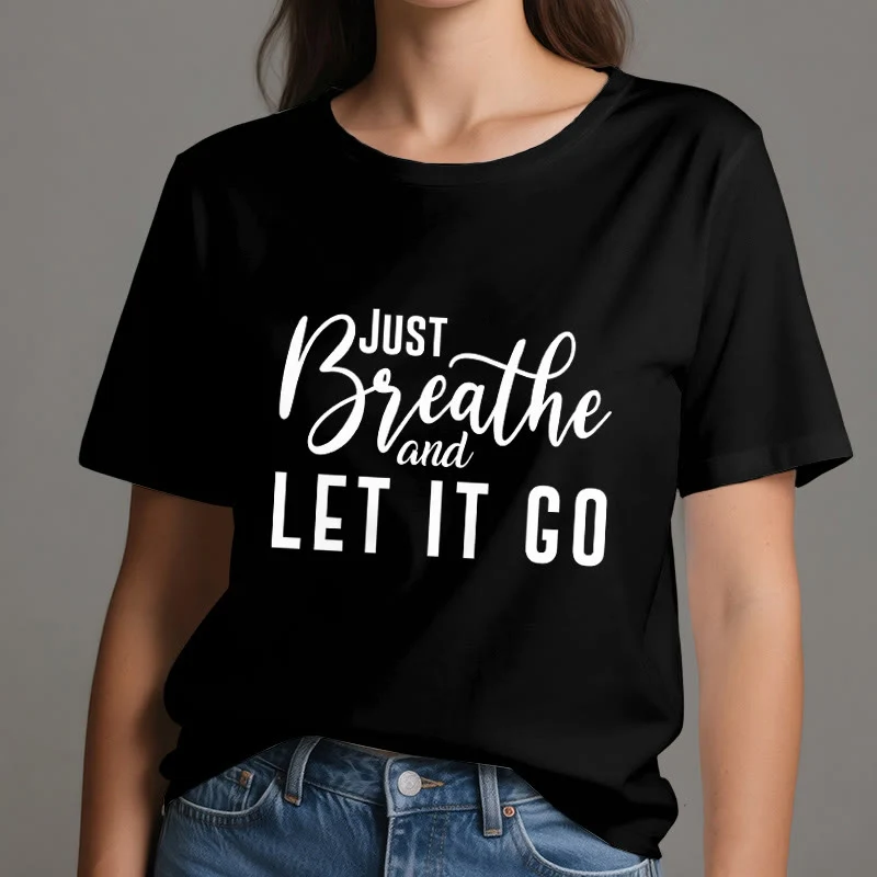 Olivenorma "JUST BREATHE AND LET IT GO" Spirituelles T-Shirt