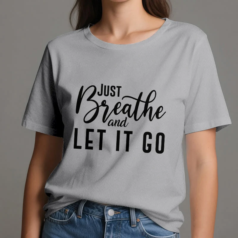 Olivenorma "JUST BREATHE AND LET IT GO" Spirituelles T-Shirt