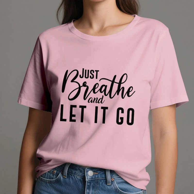 Olivenorma "JUST BREATHE AND LET IT GO" Spirituelles T-Shirt