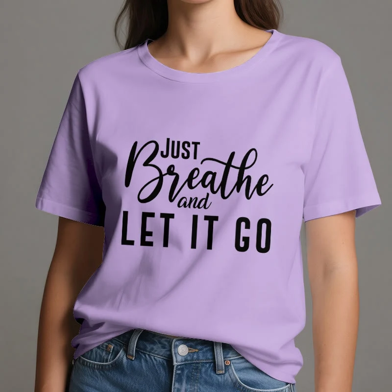 Olivenorma "JUST BREATHE AND LET IT GO" Spirituelles T-Shirt
