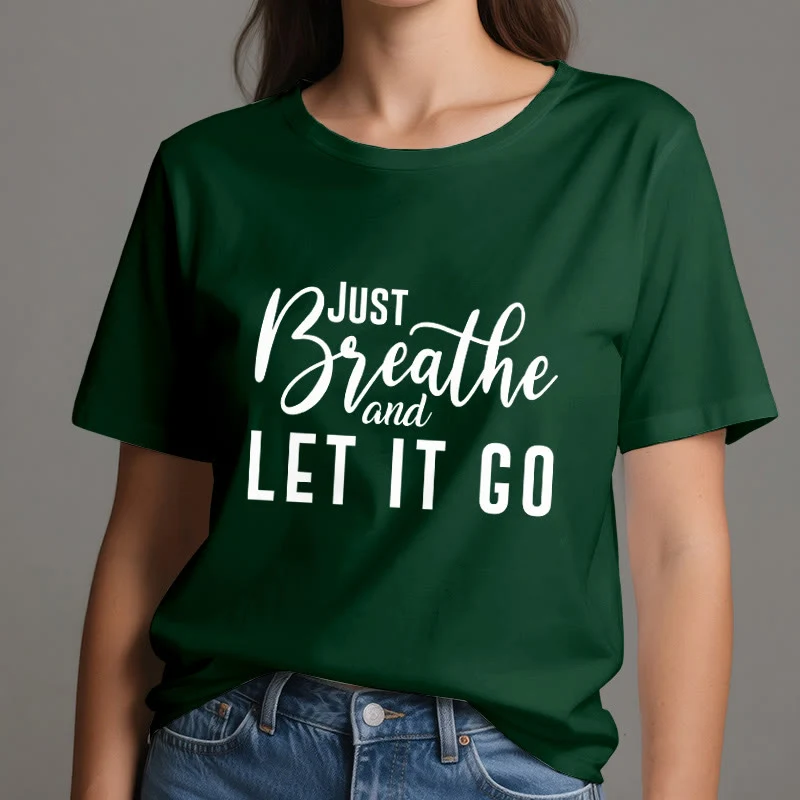 Olivenorma "JUST BREATHE AND LET IT GO" Spirituelles T-Shirt