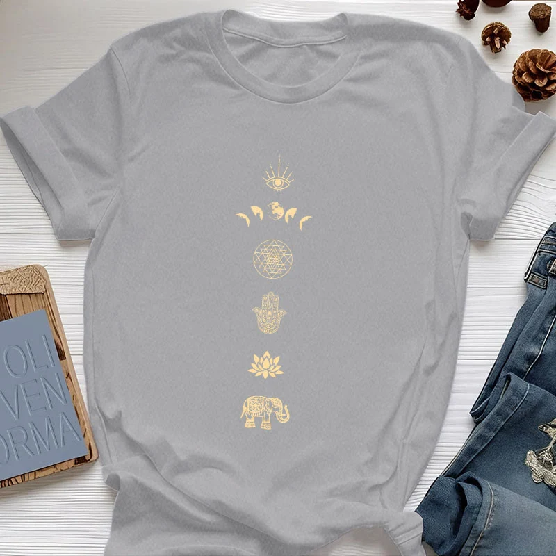 Olivenorma Chakren Spirituelles Lotus Yoga T-Shirt