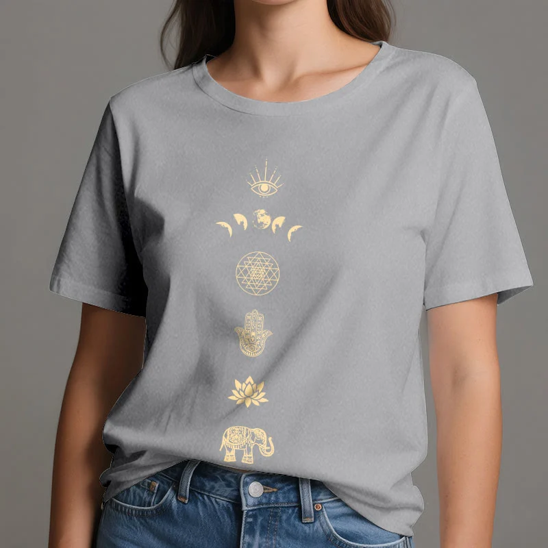 Olivenorma Chakren Spirituelles Lotus Yoga T-Shirt