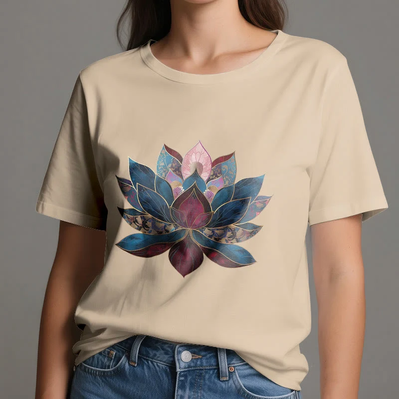 Olivenorma Lotusblume Buddhismus Zen T-Shirt