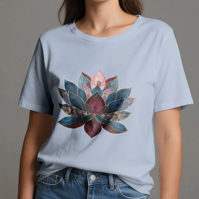 Olivenorma Lotusblume Buddhismus Zen T-Shirt
