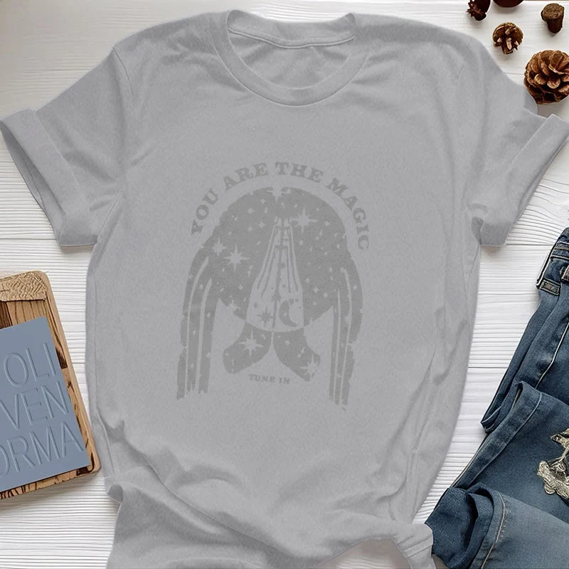 Olivenorma Yoga Boxy T-Shirt "Tune in You Are The Mageic"