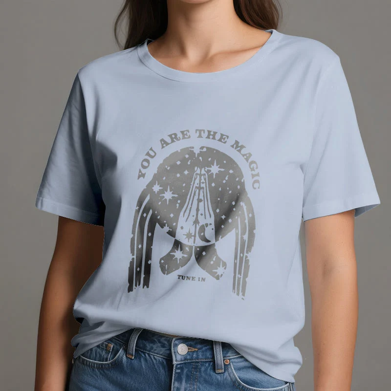 Olivenorma Yoga Boxy T-Shirt "Tune in You Are The Mageic"