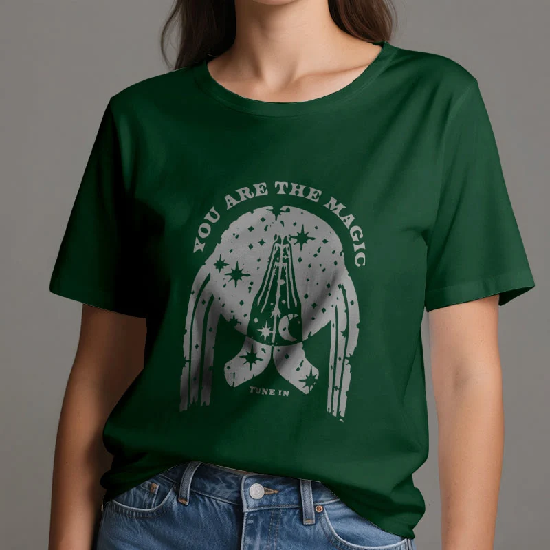 Olivenorma Yoga Boxy T-Shirt "Tune in You Are The Mageic"