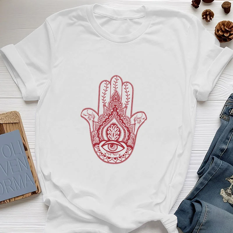 Olivenorma Weiches Hamsa-Baumwoll-T-Shirt