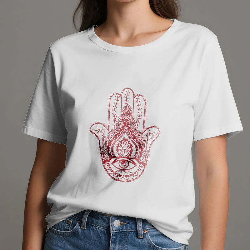 Olivenorma Weiches Hamsa-Baumwoll-T-Shirt