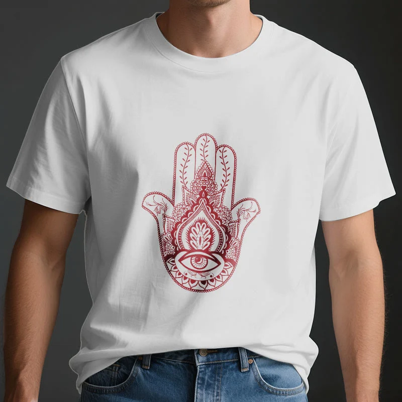 Olivenorma Weiches Hamsa-Baumwoll-T-Shirt