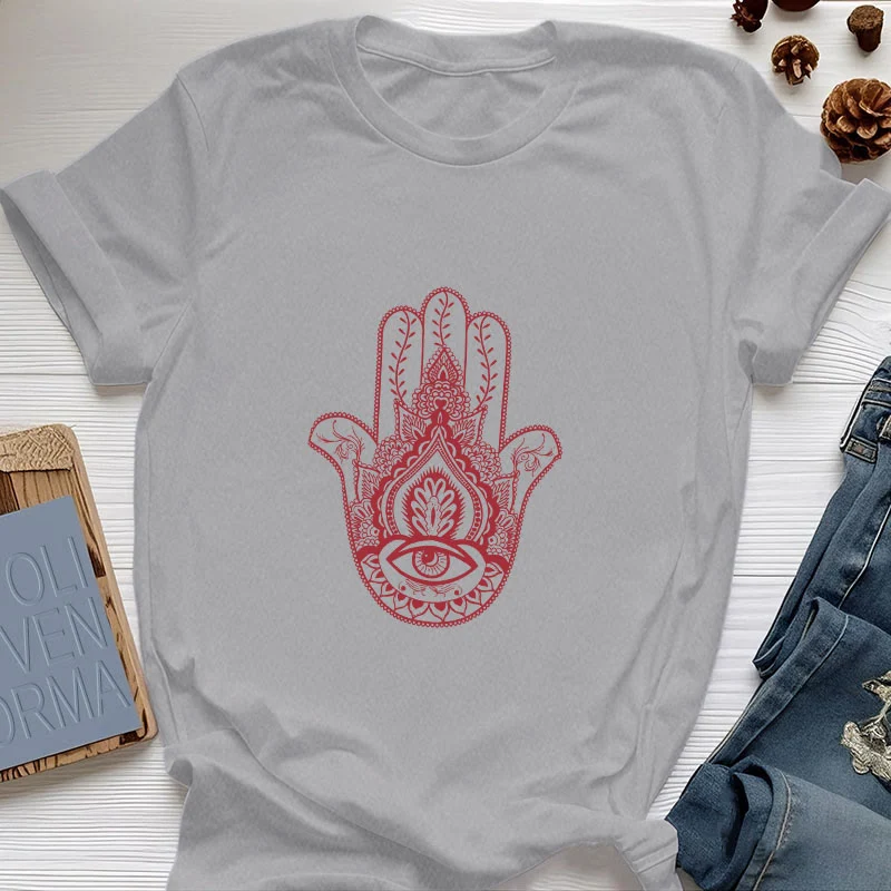 Olivenorma Weiches Hamsa-Baumwoll-T-Shirt