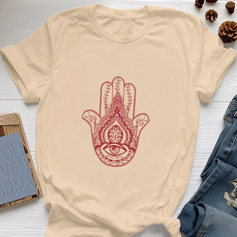 Olivenorma Weiches Hamsa-Baumwoll-T-Shirt