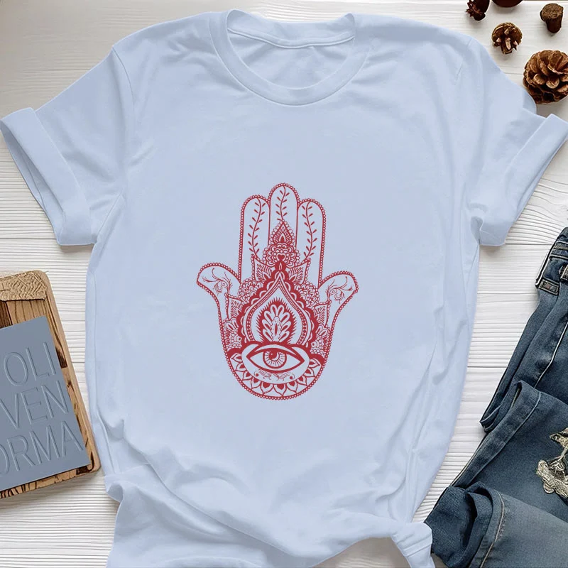 Olivenorma Weiches Hamsa-Baumwoll-T-Shirt