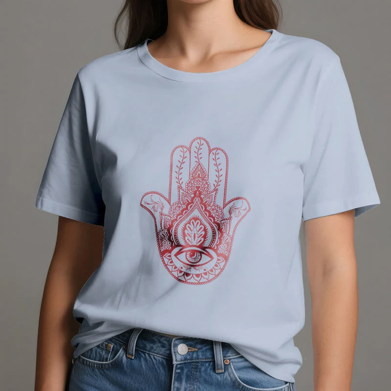 Olivenorma Weiches Hamsa-Baumwoll-T-Shirt
