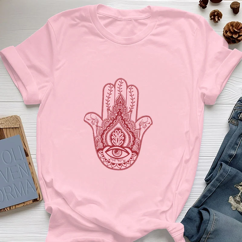 Olivenorma Weiches Hamsa-Baumwoll-T-Shirt
