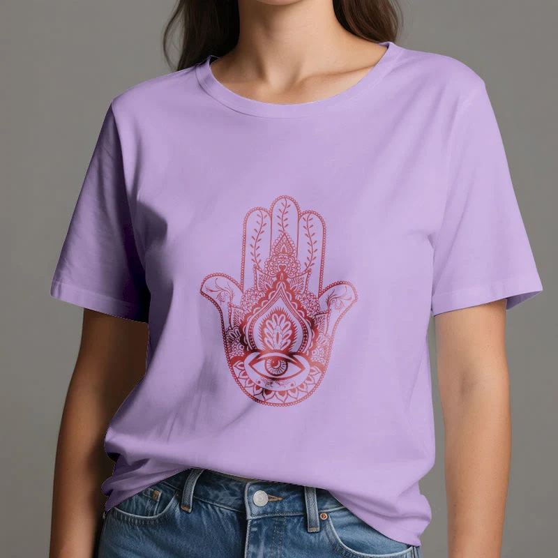 Olivenorma Weiches Hamsa-Baumwoll-T-Shirt