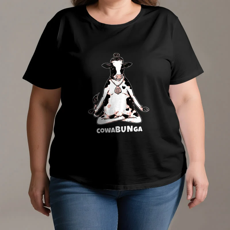 Olivenorma "Cowabunga" Yoga Kuh T-Shirt