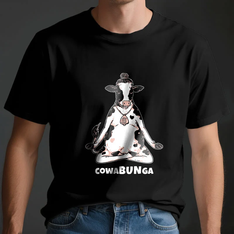 Olivenorma "Cowabunga" Yoga Kuh T-Shirt