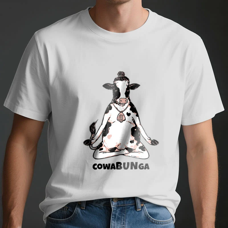 Olivenorma "Cowabunga" Yoga Kuh T-Shirt