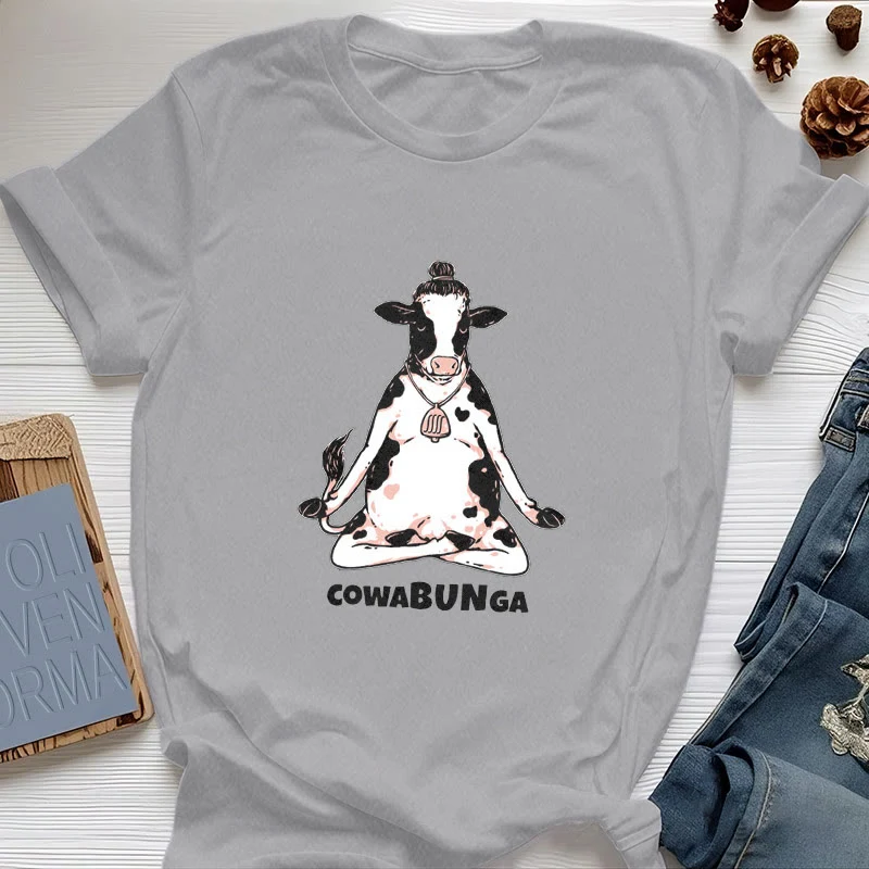 Olivenorma "Cowabunga" Yoga Kuh T-Shirt