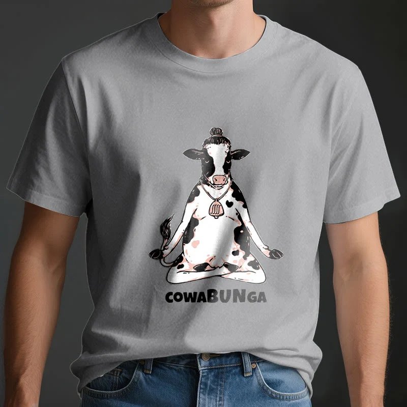 Olivenorma "Cowabunga" Yoga Kuh T-Shirt