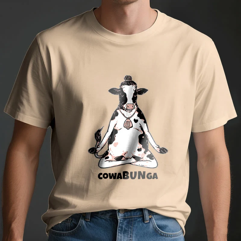 Olivenorma "Cowabunga" Yoga Kuh T-Shirt