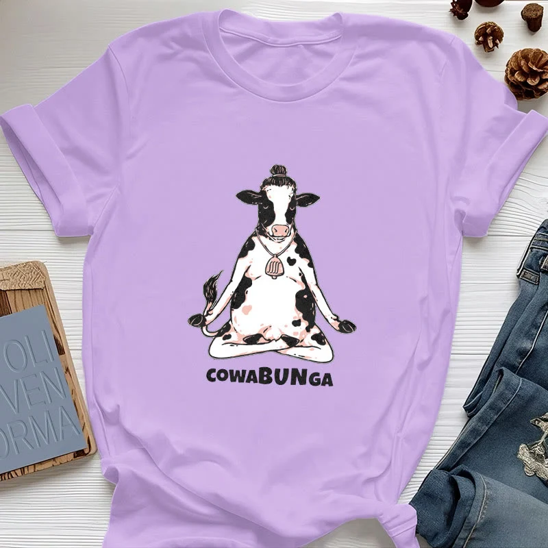 Olivenorma "Cowabunga" Yoga Kuh T-Shirt