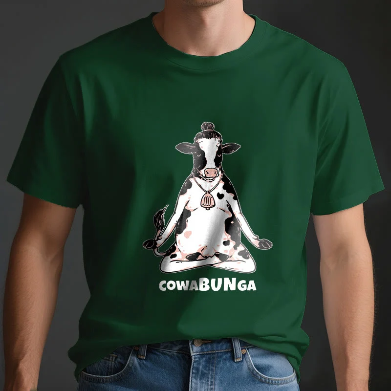 Olivenorma "Cowabunga" Yoga Kuh T-Shirt