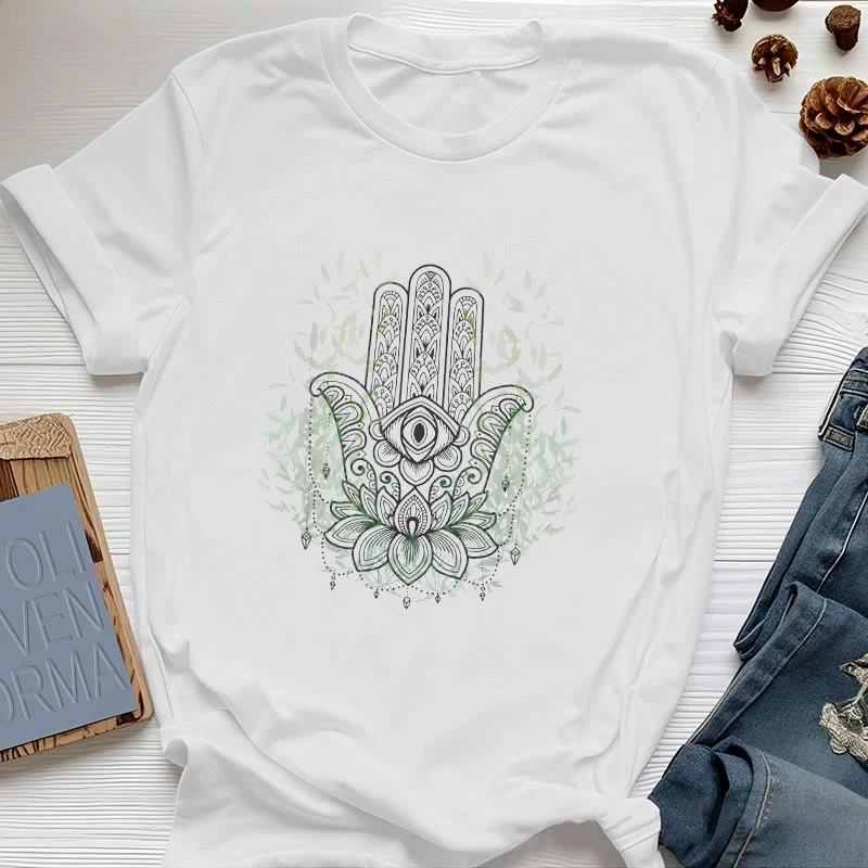 Olivenorma Hand der Fatima Hamsa Yoga Meditation T-Shirt