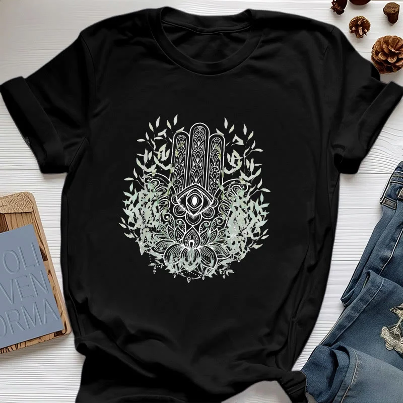 Olivenorma Hand der Fatima Hamsa Yoga Meditation T-Shirt