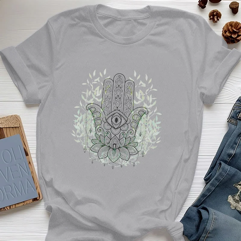 Olivenorma Hand der Fatima Hamsa Yoga Meditation T-Shirt