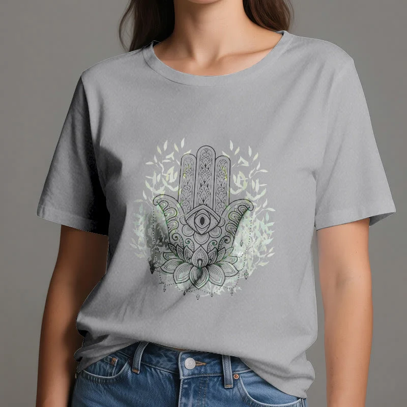 Olivenorma Hand der Fatima Hamsa Yoga Meditation T-Shirt