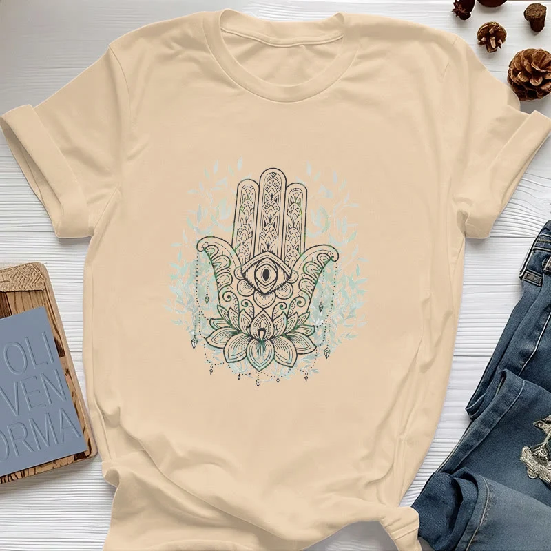 Olivenorma Hand der Fatima Hamsa Yoga Meditation T-Shirt