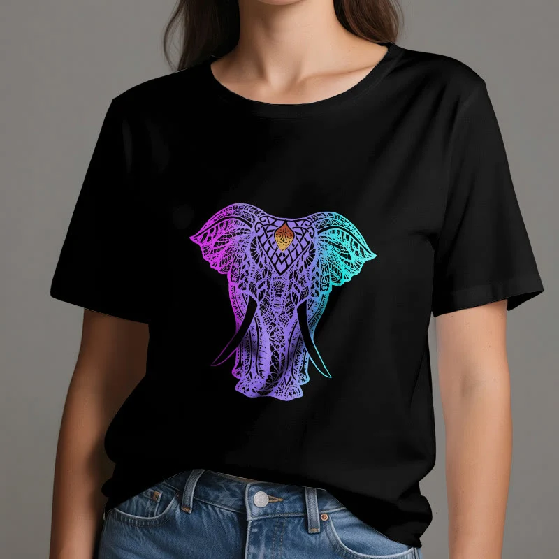 Olivenorma Mandala Elefant Yoga T-Shirt