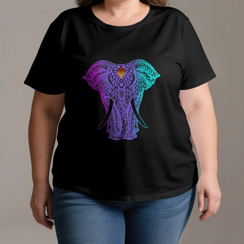 Olivenorma Mandala Elefant Yoga T-Shirt