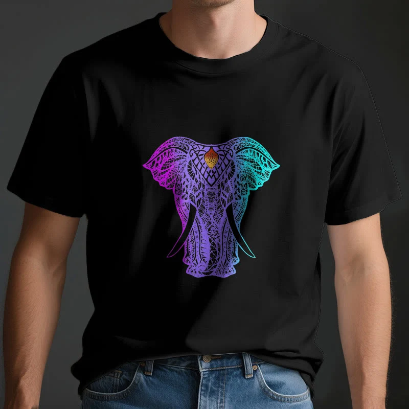Olivenorma Mandala Elefant Yoga T-Shirt