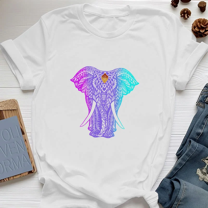 Olivenorma Mandala Elefant Yoga T-Shirt