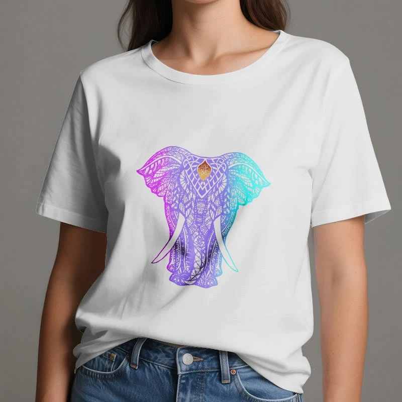 Olivenorma Mandala Elefant Yoga T-Shirt