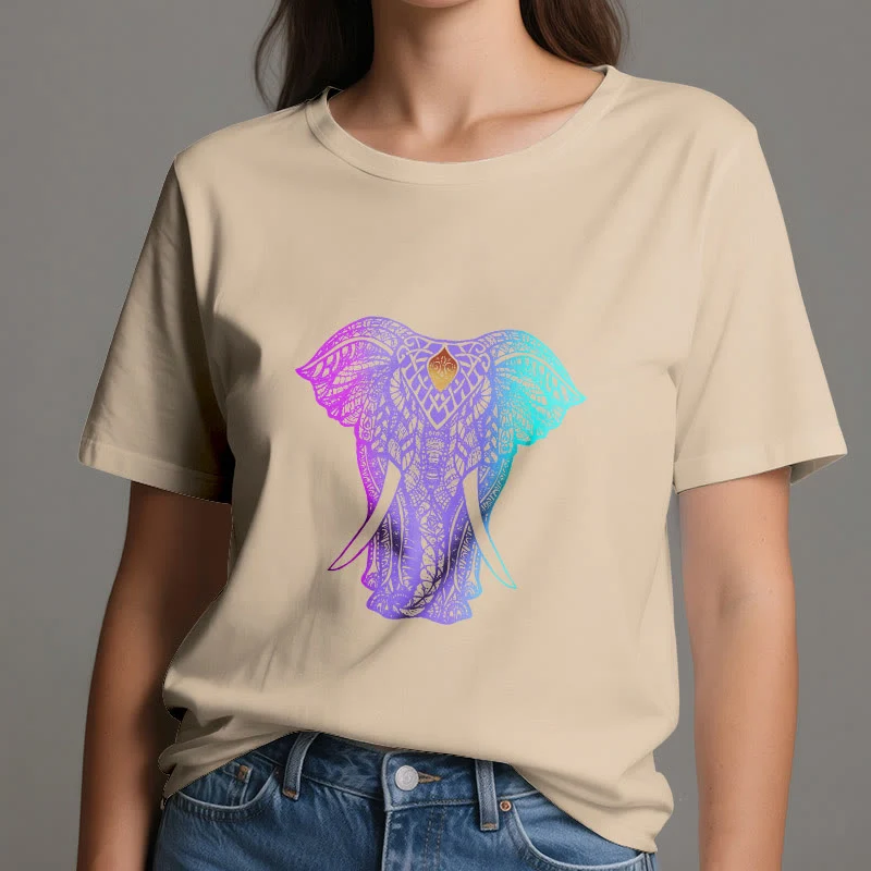 Olivenorma Mandala Elefant Yoga T-Shirt