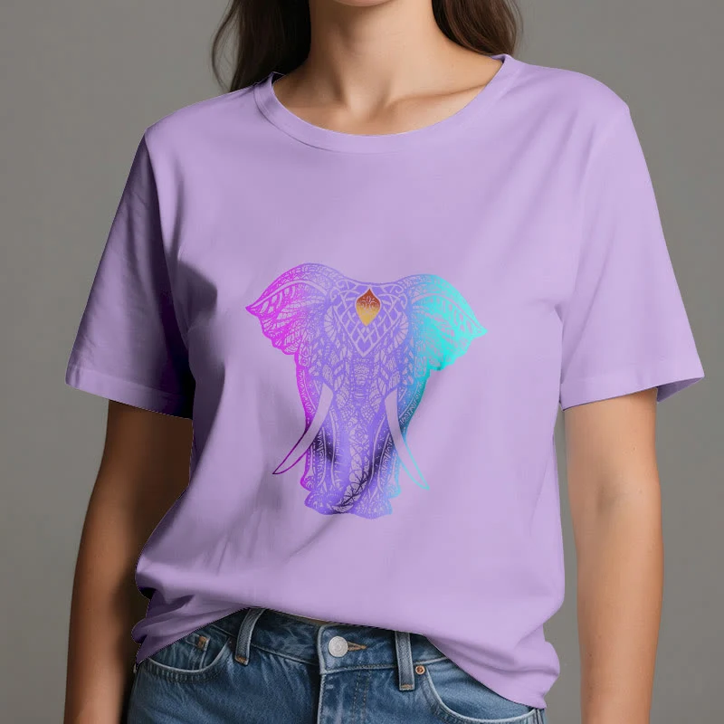 Olivenorma Mandala Elefant Yoga T-Shirt