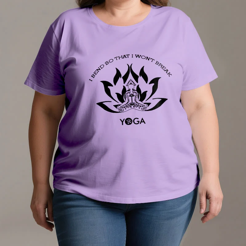 Olivenorma Yoga-T-Shirt „Ich beuge mich, damit ich nicht breche“
