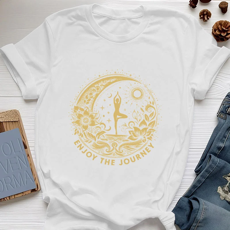 Olivenorma "GENIESSEN SIE DIE REISE" Yoga Spirituelles T-Shirt