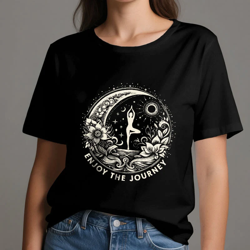 Olivenorma "GENIESSEN SIE DIE REISE" Yoga Spirituelles T-Shirt