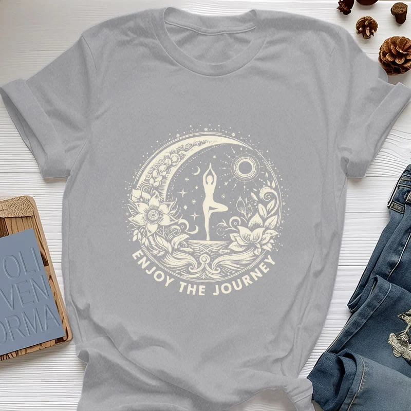 Olivenorma "GENIESSEN SIE DIE REISE" Yoga Spirituelles T-Shirt