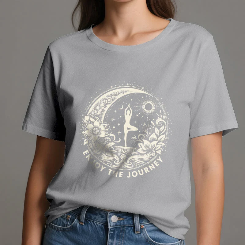 Olivenorma "GENIESSEN SIE DIE REISE" Yoga Spirituelles T-Shirt