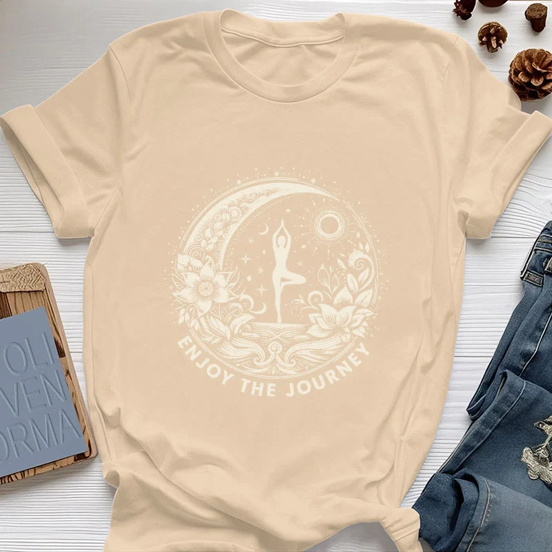 Olivenorma "GENIESSEN SIE DIE REISE" Yoga Spirituelles T-Shirt